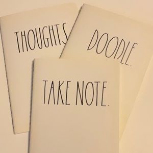 New Rae Dunn set of 3 notebooks 8.5” x 6”